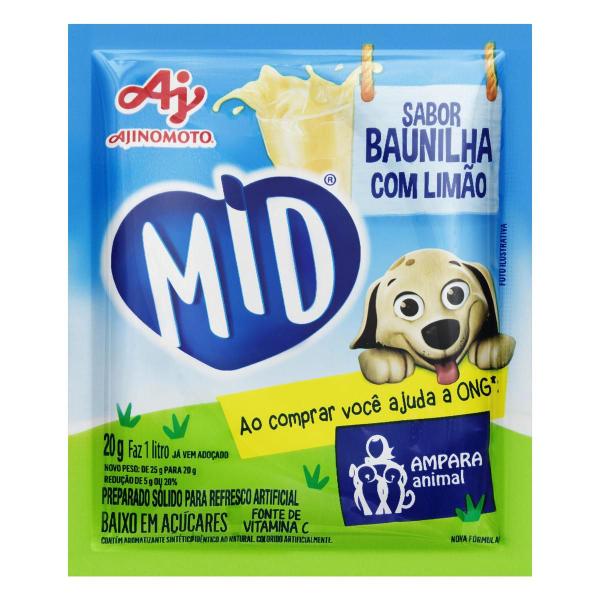 Imagem de Refresco em pó mid sabor baunilha com limão 20g