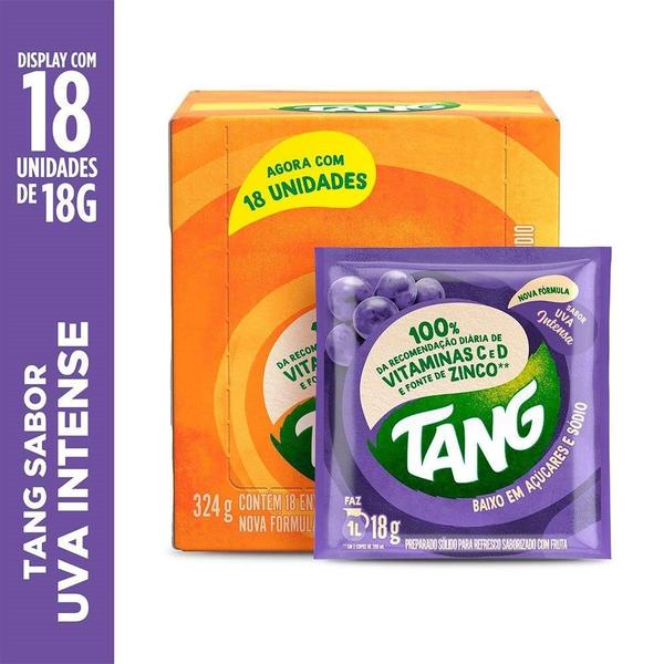 Imagem de Refresco em Pó Tang Uva Intensa 18g Display com 18 Unidades