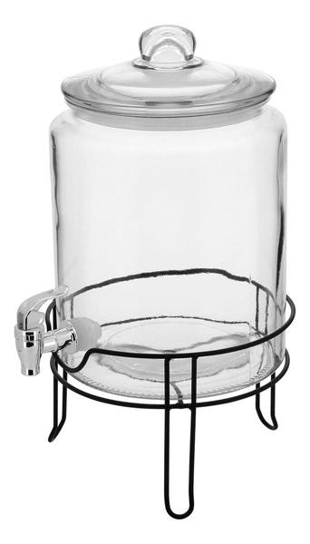 Imagem de REFRESQUEIRA COM SUPORTE HOME&CO VIDRO 5,5L 42x23x23cm TRANSPARENTE SUQUEIRA