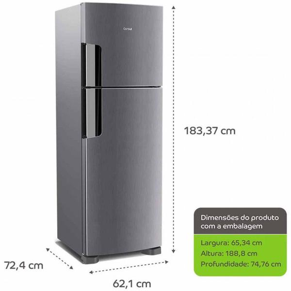 Imagem de Refrigeador Consul Frost Free Inox 386 L Duplex CRM44AKBNA