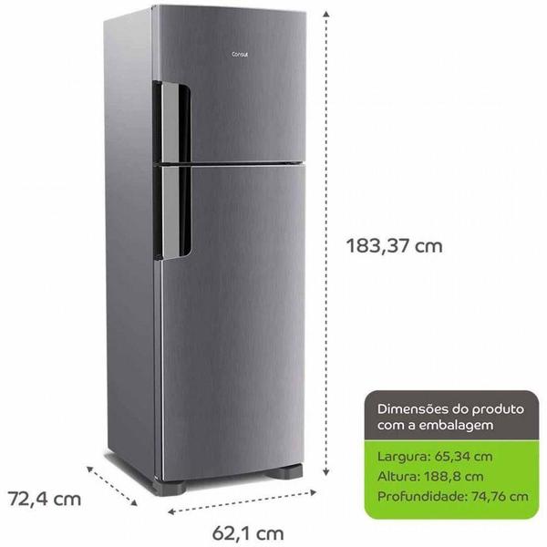 Imagem de Refrigeador Consul Frost Free Inox 386L Crm44Akbna Inox 127V