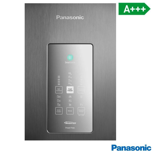 Imagem de Refrigerador Bottom Freezer Inverter Panasonic de 02 Portas Frost Free com 480 Litros Aço Escovado - NR-BB71PVFX