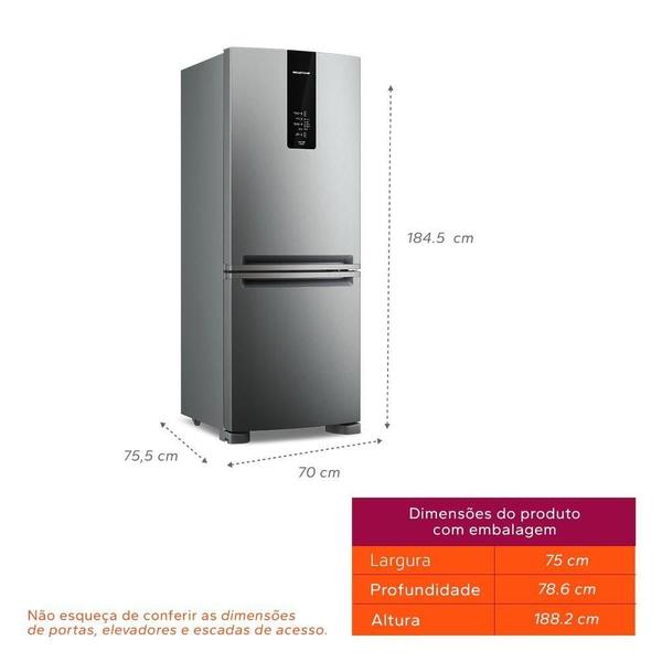 Refrigerador Brastemp Duplex Smart Flow Inverse 447L Inox BRE57FKANA 110V Imagem de Refrigerador Brastemp Duplex Smart Flow Inverse 447L Inox BRE57FKANA 110V