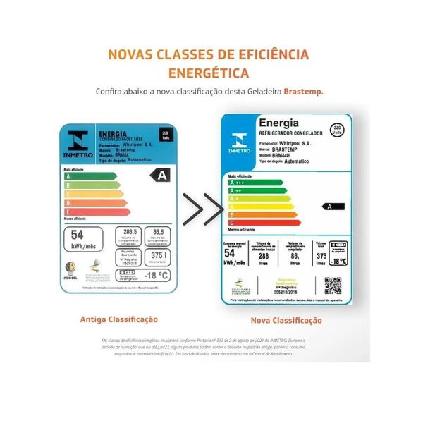 Imagem de Refrigerador Brastemp Frost Free 375 Litros Branco BRM44 - 220 Volts