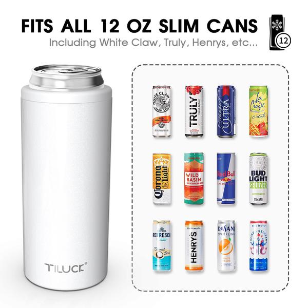 Imagem de Refrigerador de latas TILUCK Skinny para cerveja Slim e Hard Seltzer 355 ml