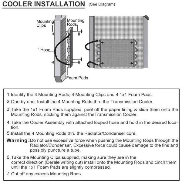 Imagem de Refrigerador de Óleo de Transmissão Universal - 4, 6 e 8 Fileiras - Alumínio