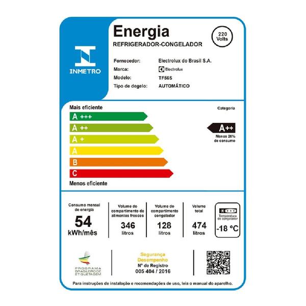 Imagem de Refrigerador Electrolux 474 Litros TF56S Platinum  220 Volts