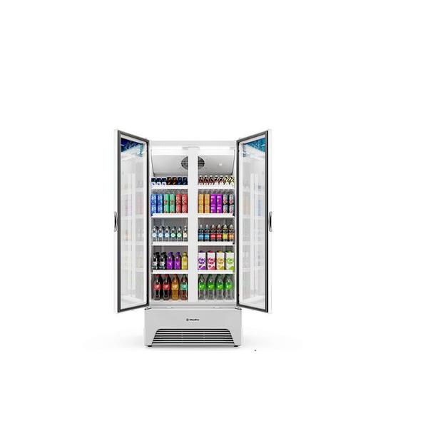 Refrigerador Expositor Porta Dupla Slim Branca 752 Litros 220V VB70ALD001 Metalfrio Imagem de Refrigerador Expositor Porta Dupla Slim Branca 752 Litros 220V VB70ALD001 Metalfrio