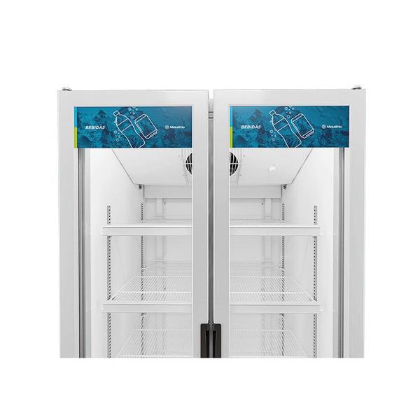 Refrigerador Expositor Porta Dupla Slim Branca 752 Litros 220V VB70ALD001 Metalfrio Imagem de Refrigerador Expositor Porta Dupla Slim Branca 752 Litros 220V VB70ALD001 Metalfrio