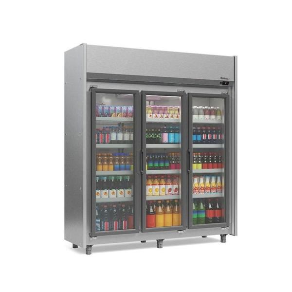 Imagem de Refrigerador Expositor Vertical 1200 Litros Inox 127V Gelopar GEAS-3P TI