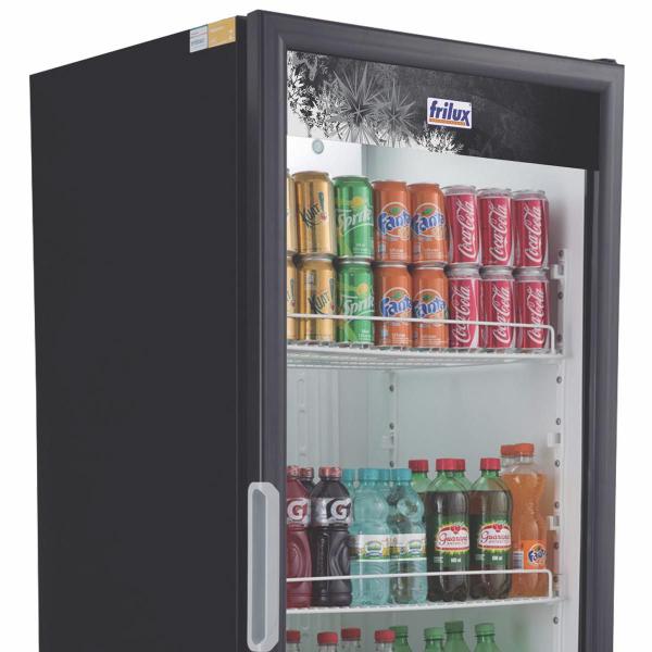 Imagem de Refrigerador Expositor Vertical Frilux 410 Litros Preto Porta de Vidro 127V RF-004