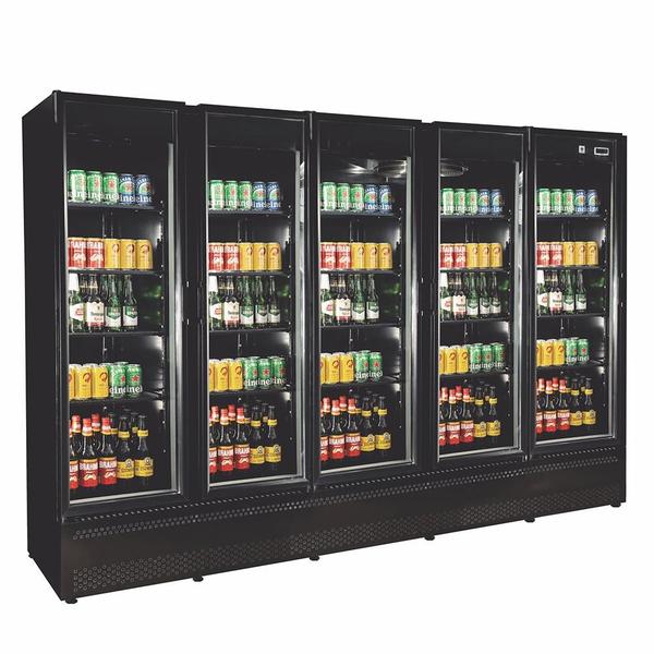 Refrigerador/ Expositor Vertical p/ Bebidas RF-024-B All Black - 5 Portas 1720 L -5 a +5C Ar Forçado LED - Frilux Imagem de Refrigerador/ Expositor Vertical p/ Bebidas RF-024-B All Black - 5 Portas 1720 L -5 a +5C Ar Forçado LED - Frilux