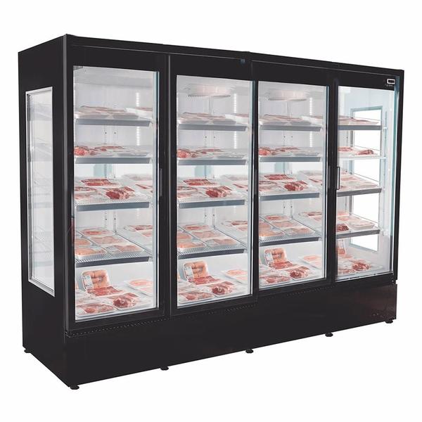 Refrigerador/ Expositor Vertical p/ Carnes Embaladas RF-008C Porta de Vidro - Preto 2400 L -5 a +5C Iluminação LED Ar Forçado - Frilux Imagem de Refrigerador/ Expositor Vertical p/ Carnes Embaladas RF-008C Porta de Vidro - Preto 2400 L -5 a +5C Iluminação LED Ar Forçado - Frilux