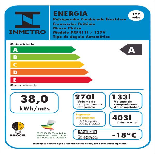 Imagem de Refrigerador/Geladeira 403L French Door Philco PRF411I 4P