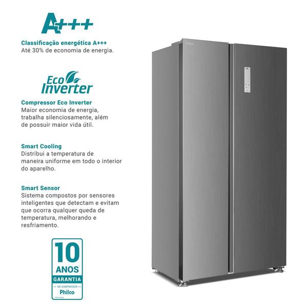 Imagem de Refrigerador/Geladeira 437L Side By Side Philco PRF535I