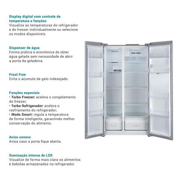 Imagem de Refrigerador/Geladeira 486L Side By Side Philco PRF504ID