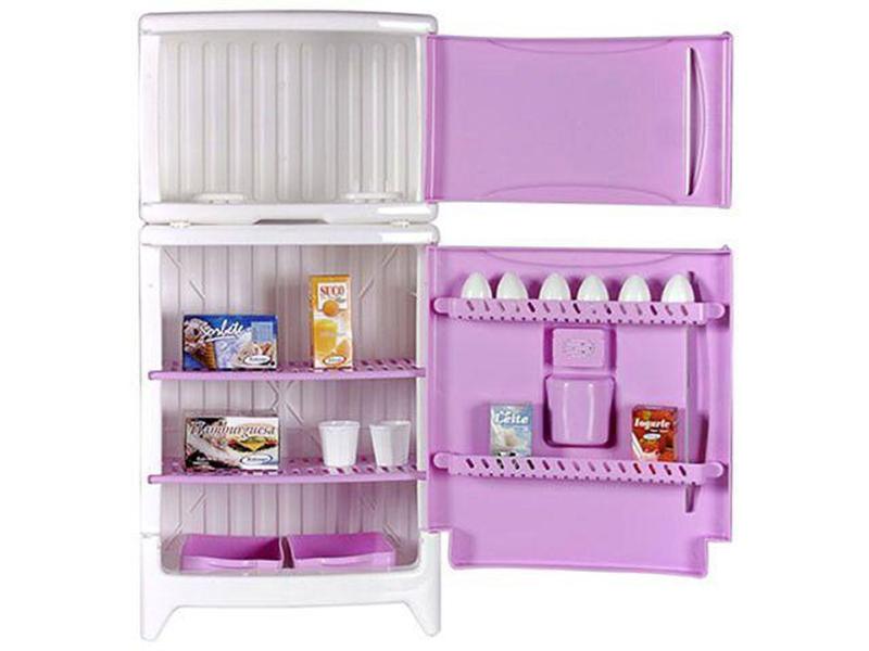 Imagem de Refrigerador Infantil Duplex Casinha Flor  - com Acessórios Xalingo