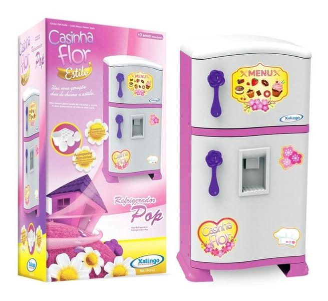 Imagem de Refrigerador Infantil Pop Casinha Flor Geladeira - Xalingo