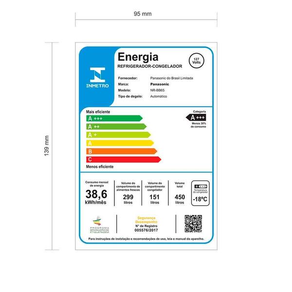 Imagem de Refrigerador Panasonic de 02 Portas Frost Free com 450 Litros Bottom Freezer Preto - NRBB65GV