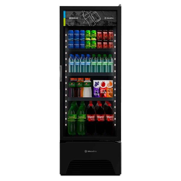 Imagem de Refrigerador porta de vidro 406l vb40ah all black 110v - metalfrio