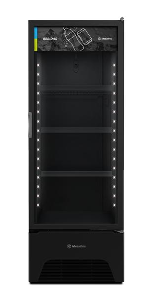 Imagem de Refrigerador Vertical Metalfrio Porta de Vidro 406 Litros VB40AH 127V Essential ALL BLACK