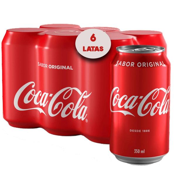 Imagem de Refrigerante Coca Cola  Lata 350Ml (6 Latas)