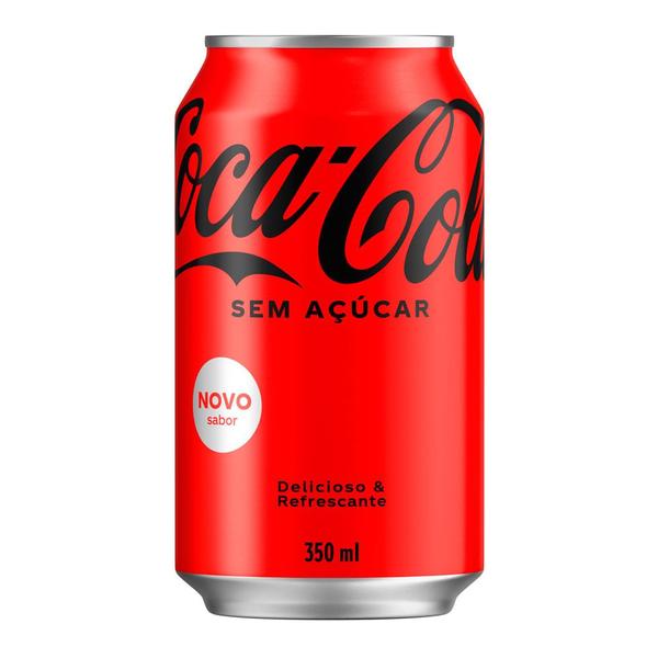 Refrigerante Coca Cola Sem Açúcar Lata 350ml Imagem de Refrigerante Coca Cola Sem Açúcar Lata 350ml