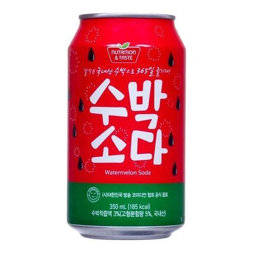 Imagem de Refrigerante coreano sabor melancia nutriton & taste 350ml