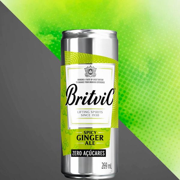 Imagem de Refrigerante de Gengibre Britvic Ginger Ale Zero 269ml 12un