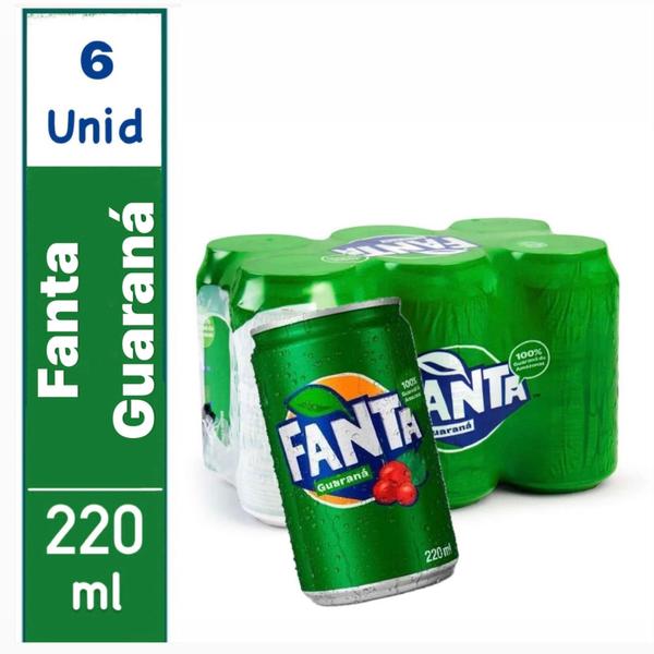 Imagem de Refrigerante Fanta Guaraná 220 ml Pack 6 Un.