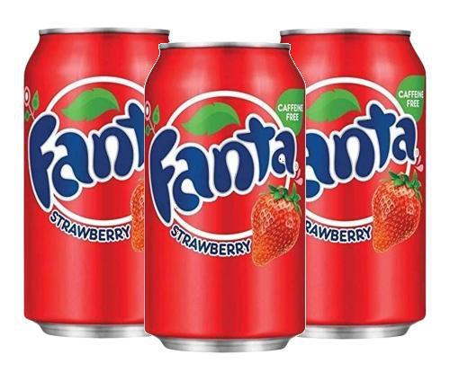 Imagem de Refrigerante fanta strawberry morango 3 latas 355ml