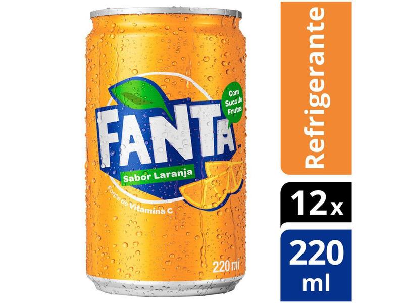 Imagem de Refrigerante Lata Fanta Laranja 12 Unidades - 220ml