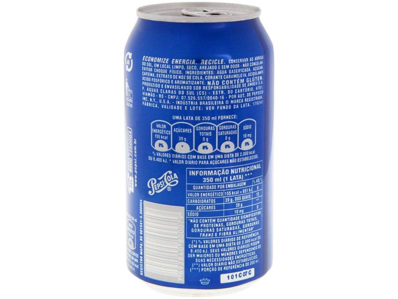 Imagem de Refrigerante Lata Pepsi Cola 12 Unidades - 350ml