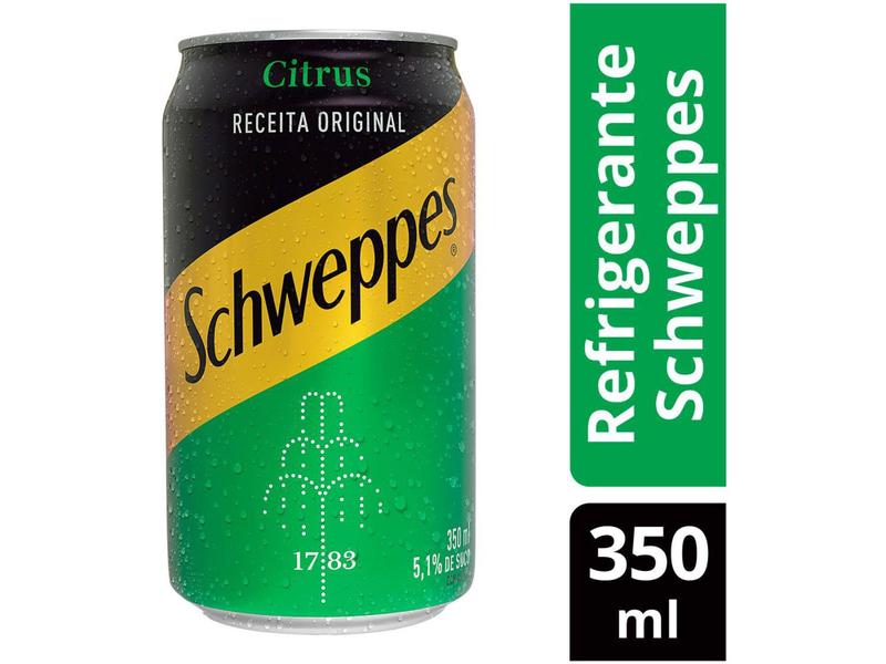Refrigerante Lata Schweppes Citrus 350ml Imagem de Refrigerante Lata Schweppes Citrus 350ml