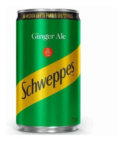 Imagem de Refrigerante Schweppes Ginger Ale Lata 220ml Kit Com 12 Un