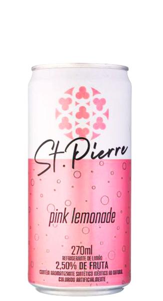 Imagem de Refrigerante St Pierre Pink Lemonade Lata 270ml (12 Latas)