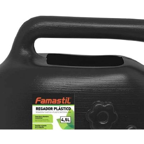 Imagem de Regador Plástico 4,5L Preto Famastil