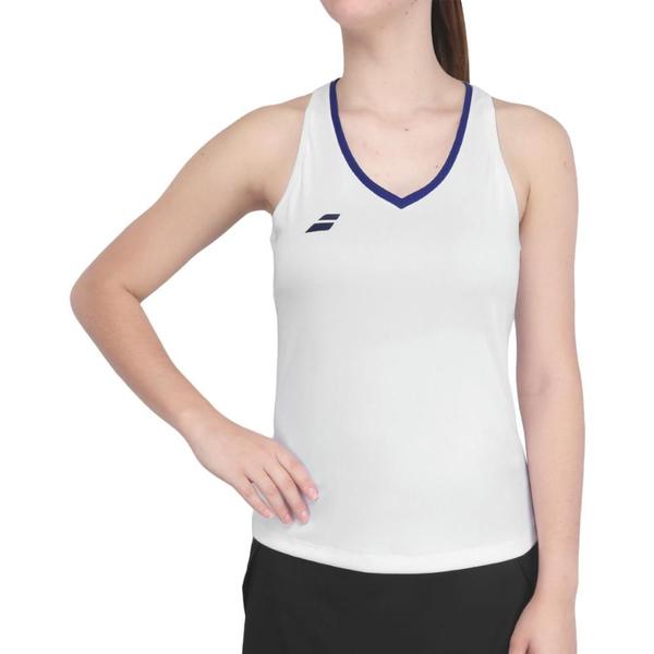 Imagem de Regata Babolat Play Tank Top Branca e Azul