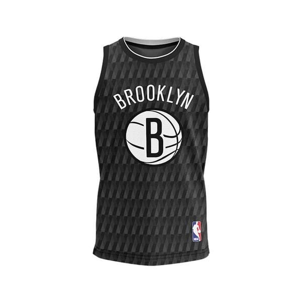 Imagem de Regata Brooklyn Nets Blooming Infantil Preto/Branco