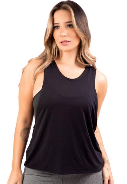 Imagem de Regata Cavada Fitness Dry Fit Furadinha Academia Blusa Feminina Malhar