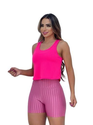 Imagem de Regata Cropped Feminina Dry Fit PINA Fitness