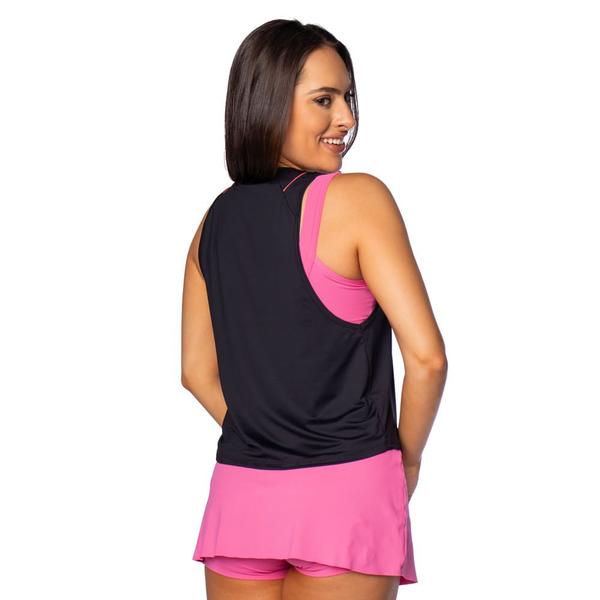 Imagem de Regata Cropped Feminina Estilo do Corpo Dry Tech Preto