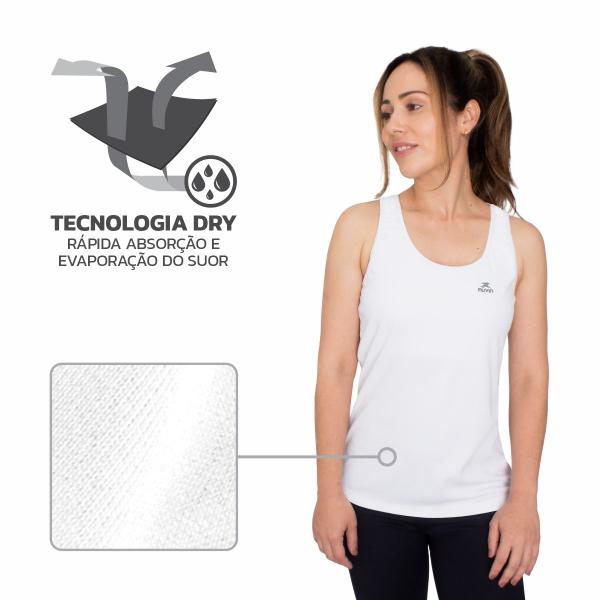 Imagem de Regata Dry Basic TK Muvin Feminina - Proteção UV50 - Manga Curta - Corrida, Caminhada e Academia