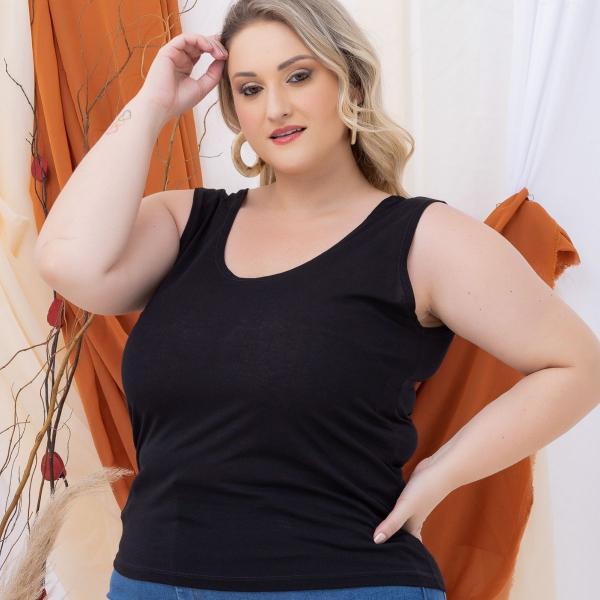 Imagem de Regata Feminina Básica Blusa Plus Size 2005.1.c1