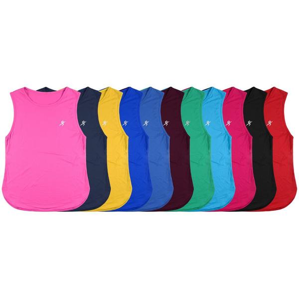Regata Feminina DryFit Comprida Fitness Recorte lateral tapa bumbum - Bem Fit Imagem de Regata Feminina DryFit Comprida Fitness Recorte lateral tapa bumbum