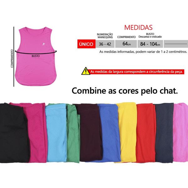 Regata Feminina DryFit Comprida Fitness Recorte lateral tapa bumbum - Bem Fit Imagem de Regata Feminina DryFit Comprida Fitness Recorte lateral tapa bumbum
