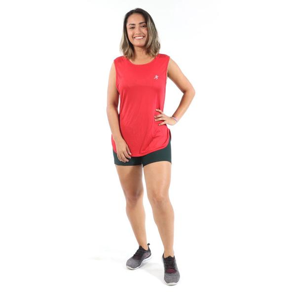 Imagem de Regata Feminina DryFit Comprida Fitness Recorte lateral tapa bumbum 