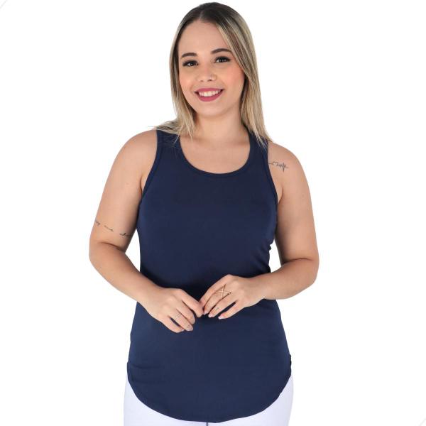 Imagem de Regata Feminina Nadador Longline Viscolycra Tapa Bumbum Moda Academia Fitness Kit 2 Cores Combinadas Linha Calor