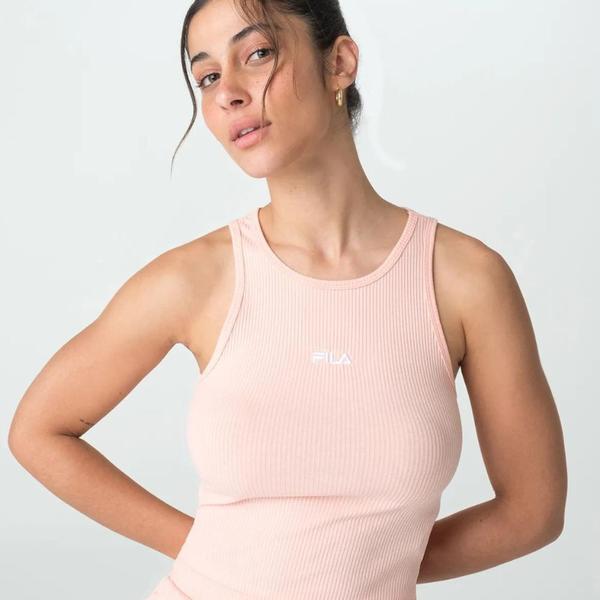 Imagem de Regata feminino fila basic salmao/branco //n