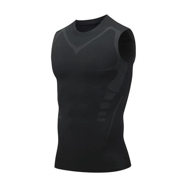 Regata Fitness Masculina Sem Mangas - Compressão, Secagem Rápida Imagem de Regata Fitness Masculina Sem Mangas - Compressão, Secagem Rápida